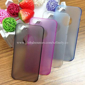 Simple PC Cases for iPhone 5/5S, 0.3mm Thickness with Apple Hole, Various Colors Available